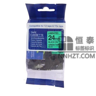 國產兄弟Aze-751綠底黑字24mm標簽色帶
