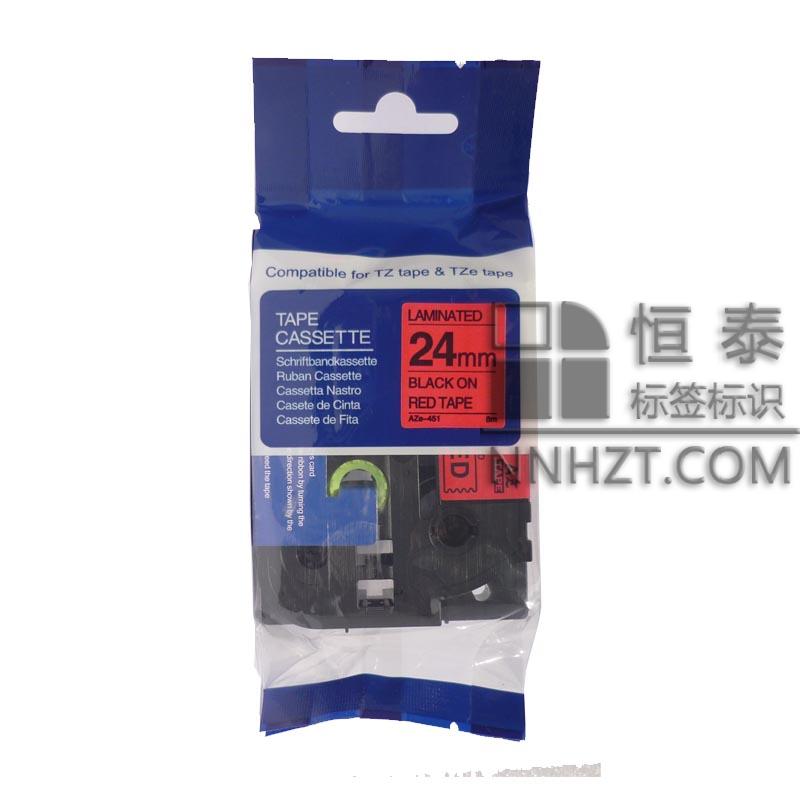 国产兄弟Aze-451红底黑字24mm标签色带