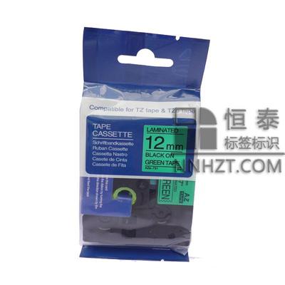 國產兄弟Aze-731綠底黑字12mm標簽色帶