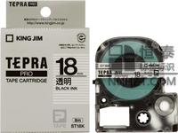 锦宫ST18KW透明底黑字18mm标签色带