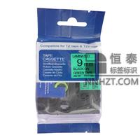 国产兄弟Aze-721绿底黑字9mm标签色带